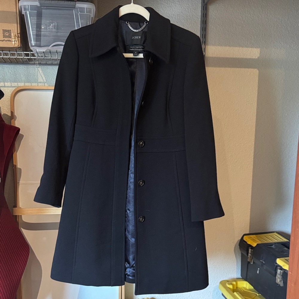 J. Crew Women's Black  Pea Coat 4P